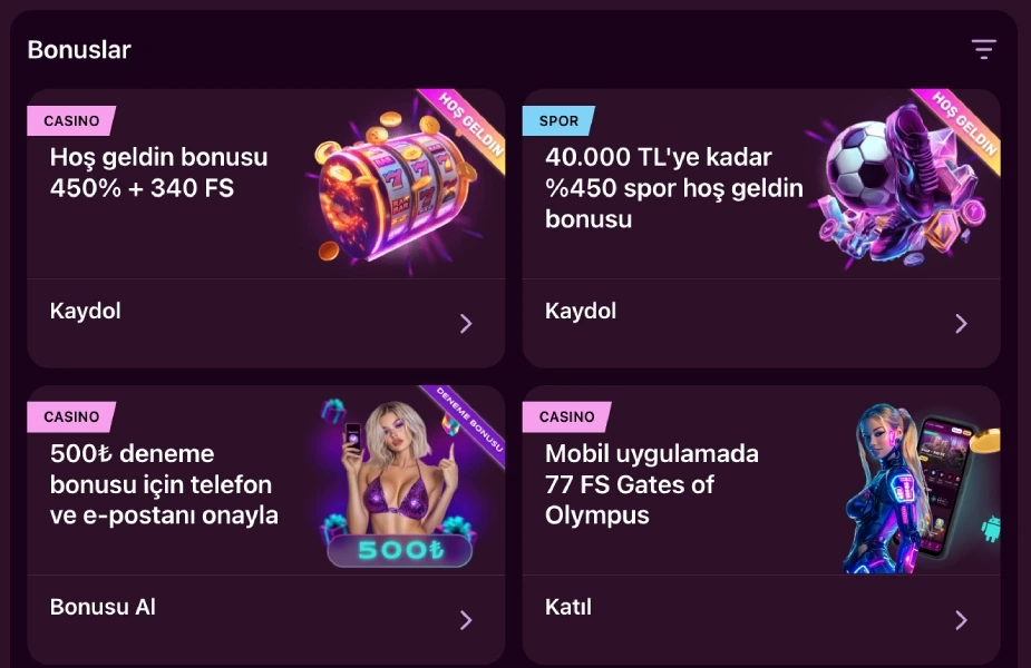 Luks Casino homepage display of the Casino Package, Sports Package and Trial Bonus cards